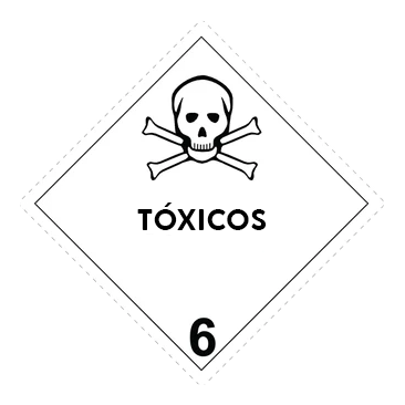 Cartel de tóxico, clase 6.