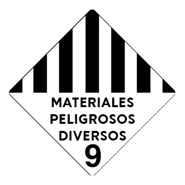 Cartel de material peligroso diverso, clase 9.